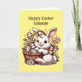 Vintage Ostersonnigen- und Farbseite Karte (Vorderseite)