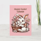 Vintage Ostersonnigen- und Farbseite Karte (Vorderseite)