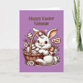 Vintage Ostersonnigen- und Farbseite Karte (Vorderseite)