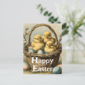 Vintage Osterstäbchen Feiertagspostkarte (Stehend Vorderseite)