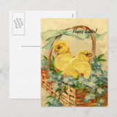 Vintage Osterstäbchen Feiertagspostkarte (Vorne/Hinten)