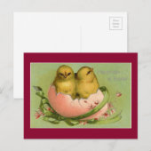 Vintage Osterstäbchen Feiertagspostkarte (Vorne/Hinten)