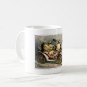 Vintage Osterstäbchen Kaffeetasse (Vorderseite Links)