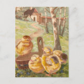 Vintage Osterstäbchen Postkarte (Vorderseite)