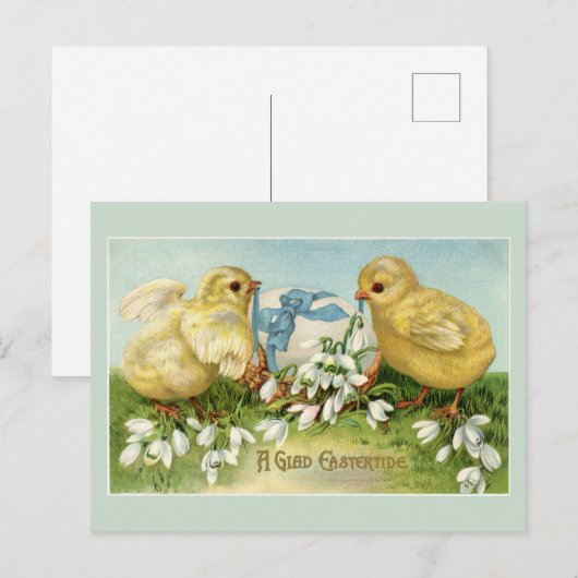 Vintage Osterstäbchen Postkarte (Vorne/Hinten)