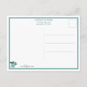 Vintage Osterstäbchen und vergessene-Me-Nots Postkarte (Rückseite)