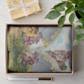 Vintage Osterstäbchen unter einem Schirm Seidenpapier (Geschenk)