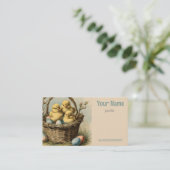 Vintage Osterstäbchen Visitenkarte (Stehend Vorderseite)