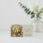 Vintage Osterstäbchen Visitenkarte (Stehend Vorderseite)