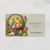 Vintage Osterstäbchen Visitenkarte (Vorderseite)