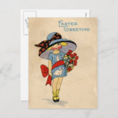 Vintage OsterSüsse Feiertagspostkarte (Vorne/Hinten)
