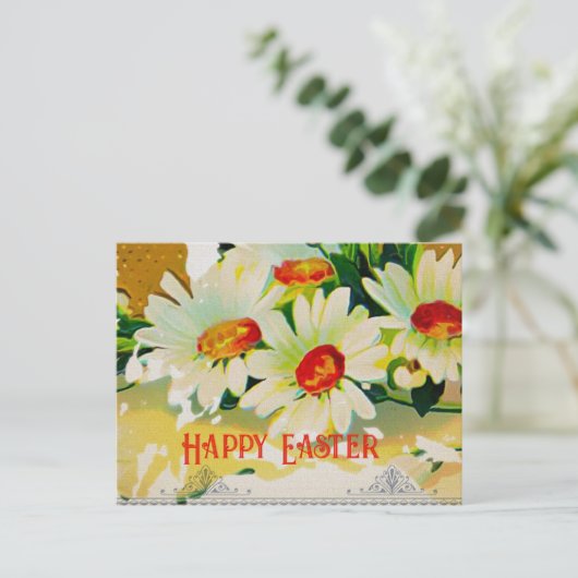 Vintage Ostertagesstätten Postkarte (Stehend Vorderseite)