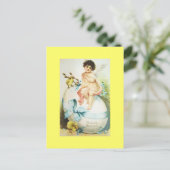 Vintage Ostertöne und -krüge Feiertagspostkarte (Stehend Vorderseite)