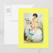 Vintage Ostertöne und -krüge Feiertagspostkarte (Vorne/Hinten)