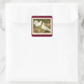 Vintage Ostertüten Quadratischer Aufkleber (Tasche)