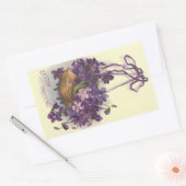 Vintage Osterviolen Rechteckiger Aufkleber (Umschlag)