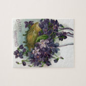 Vintage Ostervioletten Puzzle (Horizontal)