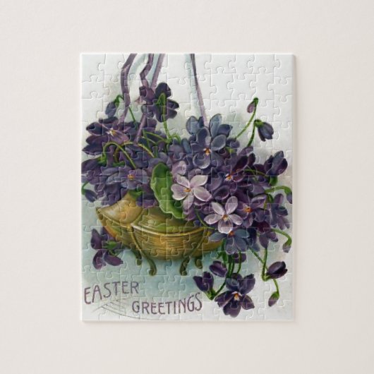 Vintage Ostervioletten Puzzle (Vertikal)