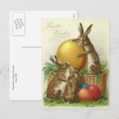Vintage Osterwünsche 1906 Feiertagspostkarte (Vorne/Hinten)
