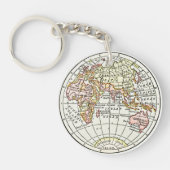 Vintage Osthalbkugel - Globe-Karte Schlüsselanhänger (Vorderseite)