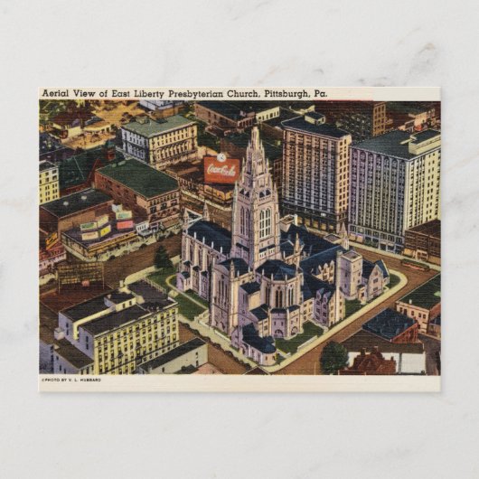Vintage Ostkirche, Pittsburg Pennsylvania Postkarte (Vorderseite)
