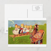 VINTAGE OSTSCHICKEN FEIERTAGSPOSTKARTE (Vorne/Hinten)