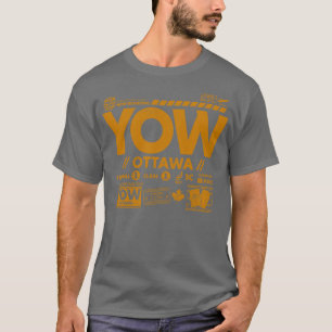 Vintage Ottawa YOO Airport Code Reisetag Retro T T-Shirt