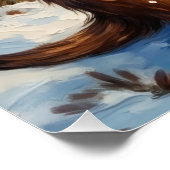 Vintage Otter with Christmas Wreath by Frozen Poster (Ecke)