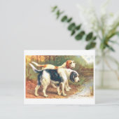 Vintage Otterhunde Postkarte (Stehend Vorderseite)