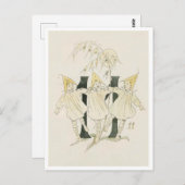 Vintage Ottilia Adelborg Blumennummer - 11 Postkarte (Vorne/Hinten)