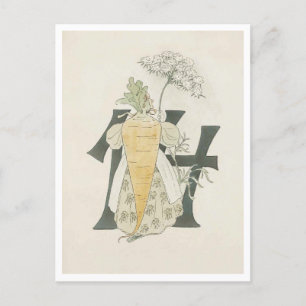 Vintage Ottilia Adelborg Blumennummer - 14 Postkarte