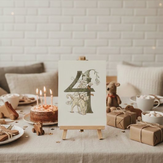 Vintage Ottilia Adelborg Blumennummer - 4 Postkarte