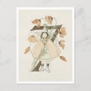Vintage Ottilia Adelborg Blumennummer - 7 Postkarte