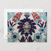 Vintage Ottomanische Kachel Postkarte (Vorne/Hinten)