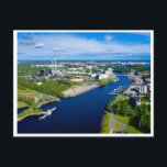 Vintage Oulu Finnland Finlande Tourismus Postkarte<br><div class="desc">Vintag,  Retro,  Reisen,  modern,  Aquarell,  Oulu,  Finnland,  Finlande,  Tourismus,  Stadt, </div>