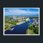 Vintage Oulu Finnland Finlande Tourismus Postkarte<br><div class="desc">Vintag,  Retro,  Reisen,  modern,  Aquarell,  Oulu,  Finnland,  Finlande,  Tourismus,  Stadt, </div>