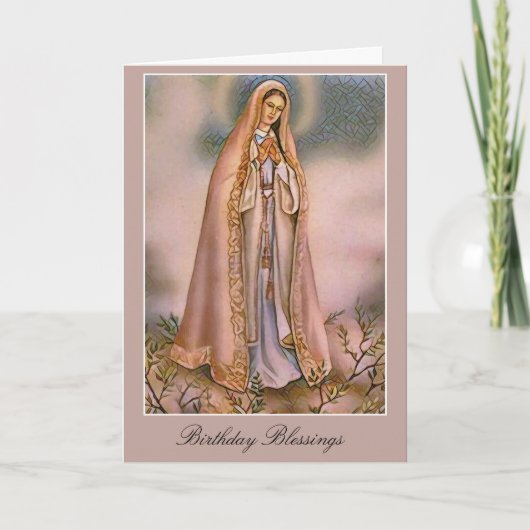 Vintage Our Lady of Fatima Karte (Vorderseite)