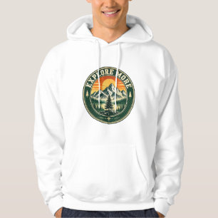 Vintage Outdoor-Abenteuer-Berg-Baum-Grafik-T-Shirt Hoodie