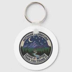 Vintage Outdoor-Abenteuer   Hinterlasse es besser  Schlüsselanhänger