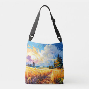 Vintage Outdoor-Illustration Tragetaschen Mit Langen Trägern