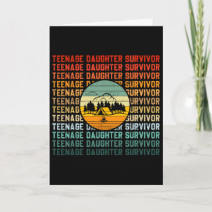 Vintage Outdoors Vatertag Teenager-Tochter Überleb Karte