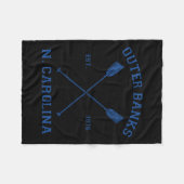 Vintage Outer Nks North Carolina Urlaub Fleecedecke (Vorderseite (Horizontal))