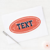 Vintage ovale Logoaufkleber mit Sondertext Ovaler Aufkleber (Umschlag)