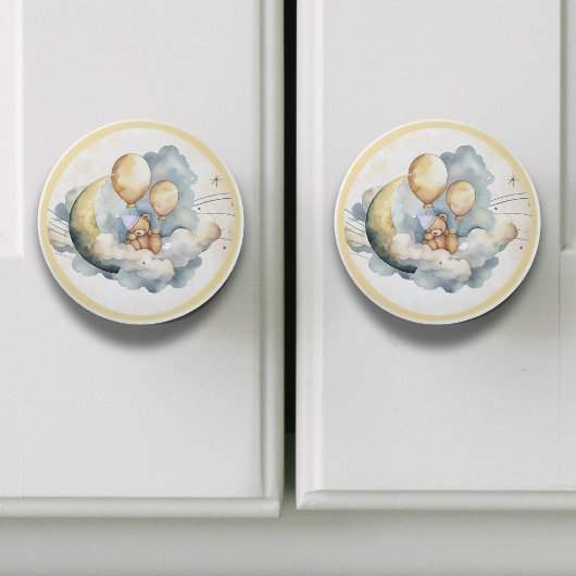 Vintage Over the Moon Keramikknauf