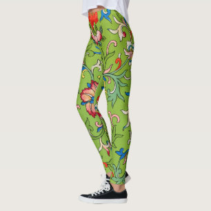 Vintage Owen Jones Chinesisches Ornament Grünes Bl Leggings