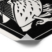 Vintage Owl Illustration Poster (Ecke)