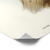 Vintage Owl Illustration Poster (Ecke)