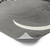 Vintage Owl Illustration Poster (Ecke)