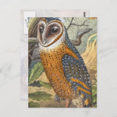 Vintage Owl-Malerei Postkarte (Vorne/Hinten)