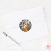 Vintage Owl-Malerei Runder Aufkleber (Umschlag)